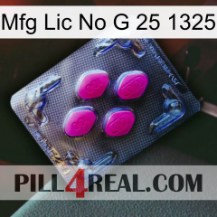 Mfg Lic No G 25 1325 02